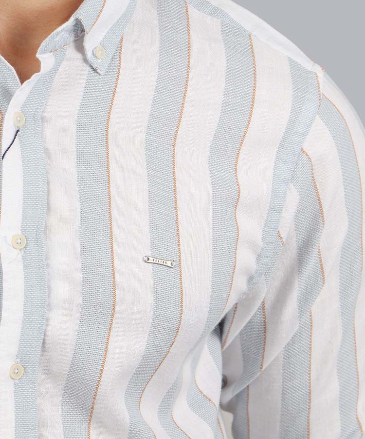                         آبی پیراهن آستین بلند فیت 1237  - تصویر 3