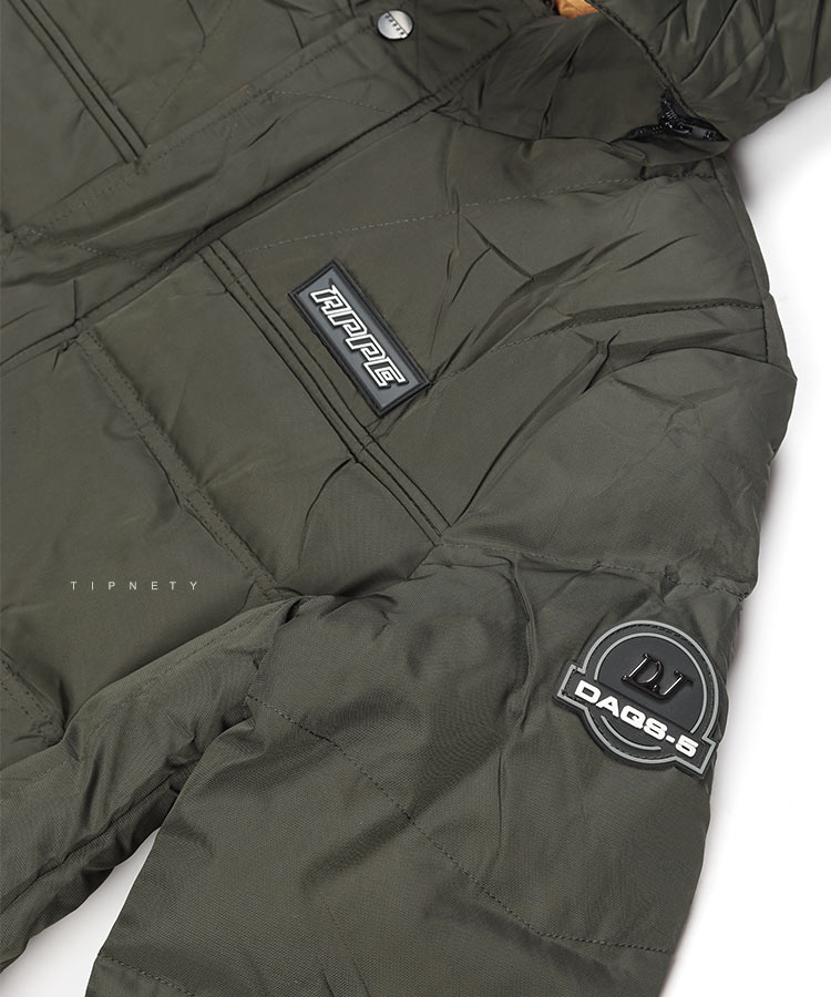           سورمه ای لجنی مشکی سبز زمستانه کاپشن 7065  - تصویر 7