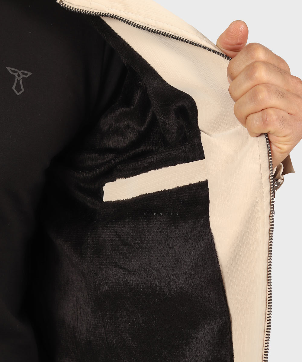                 سبز کرم مشکی زمستانه کت چرم 6015  - تصویر 9