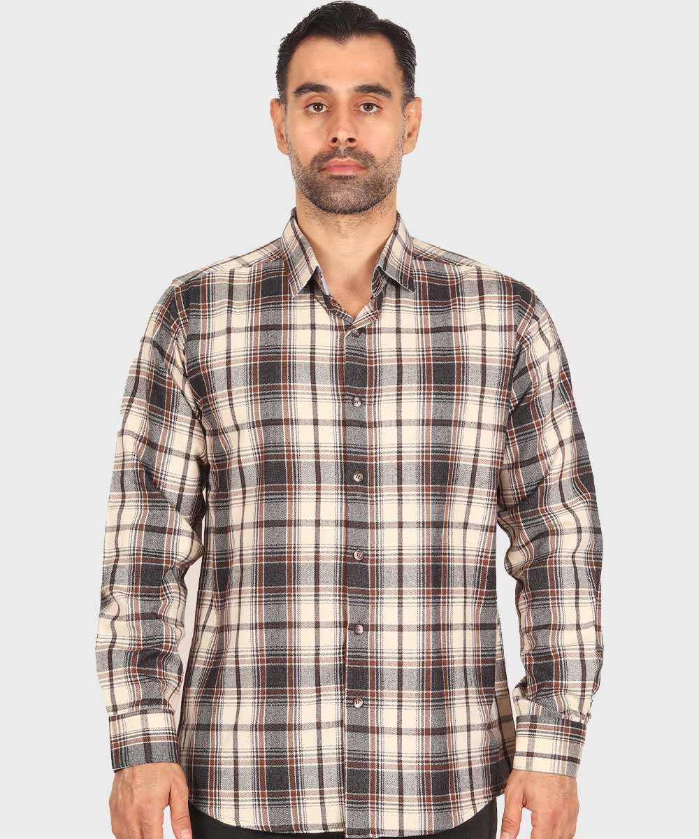 پیراهن مردانه پشمی چهارخانه 0151