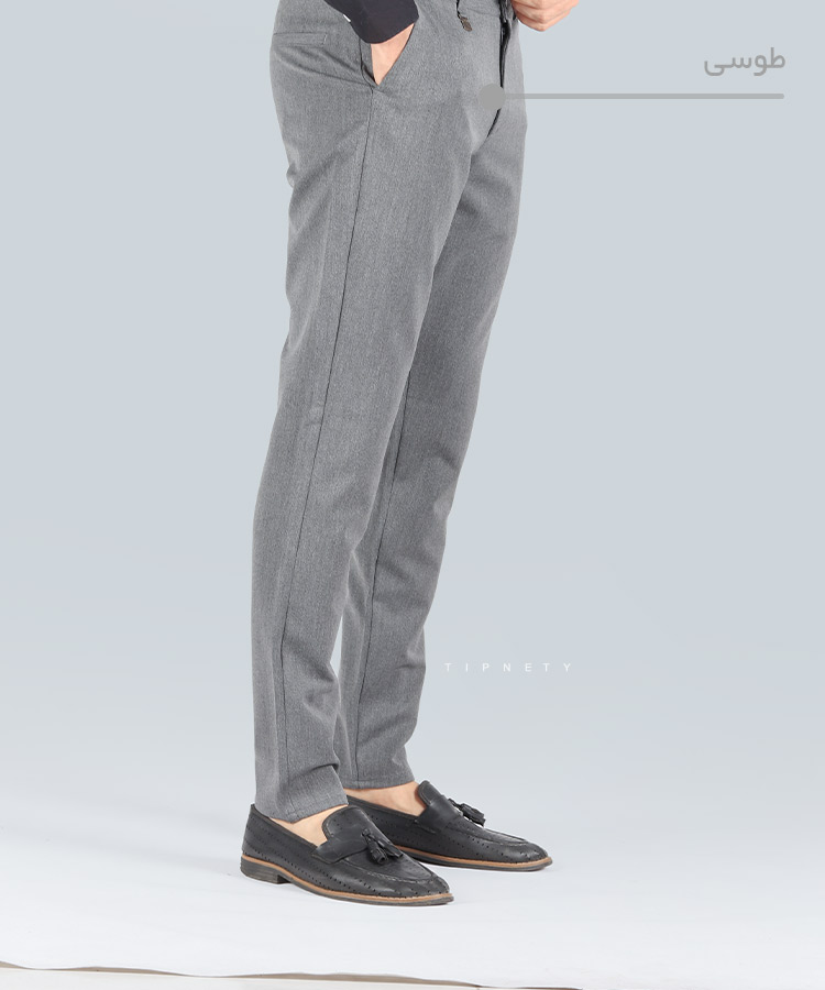                                     سبز شکلاتی طوسی سورمه ای مشکی شلوار پارچه ای فیت 5729  - تصویر 4