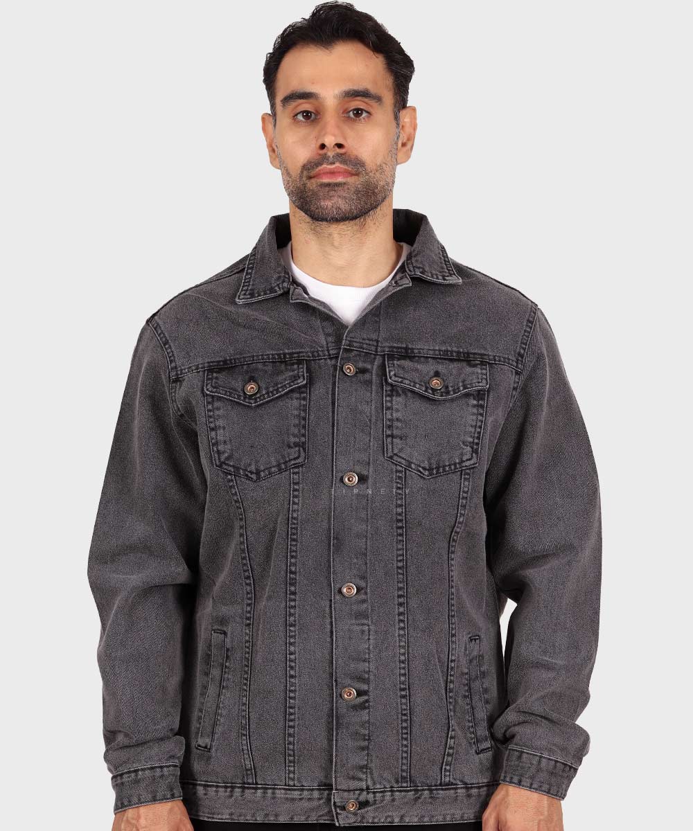         طوسی تیره زمستانه کت جین 0262  - تصویر 3