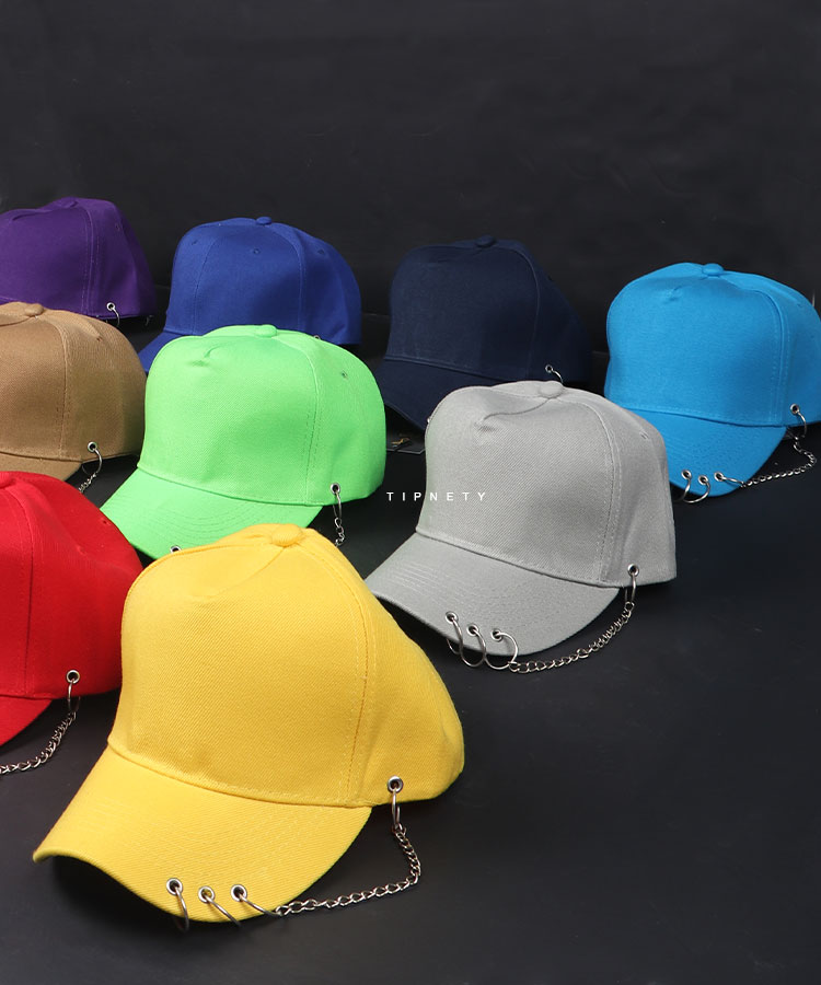 کلاه کپ دخترانه کتان و زنجیر دار 2113