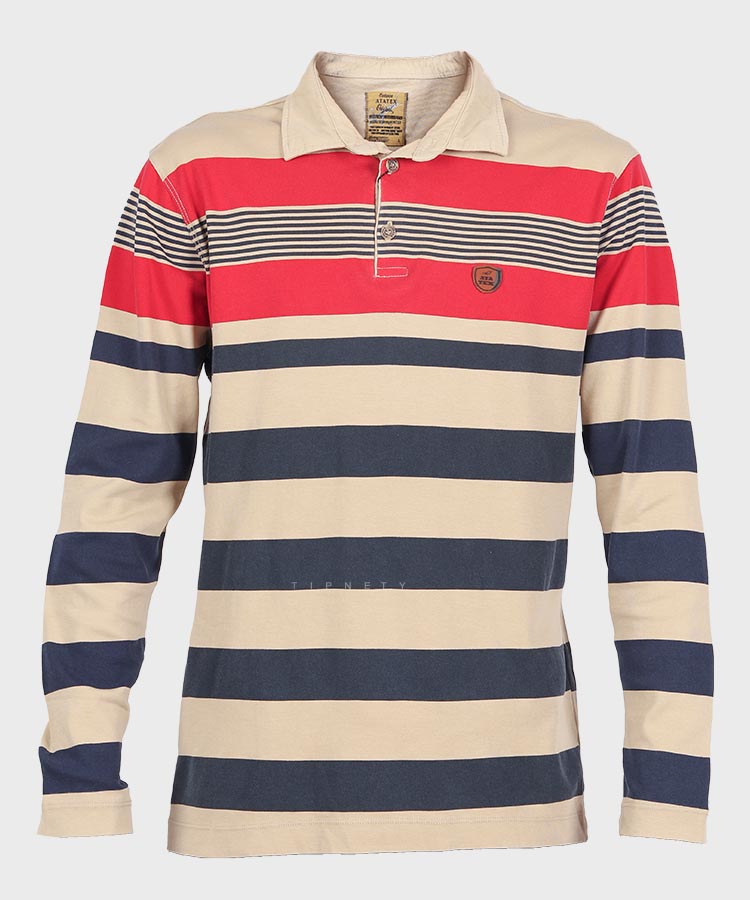 تیشرت یقه دار مردانه آستین بلند 1388