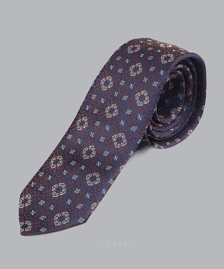                 سبز سورمه ای نارنجی کروات طرحدار 7206  - تصویر 3