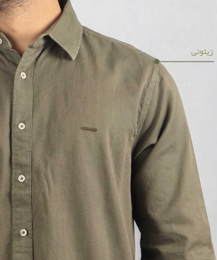                                                                                                                                                                                                                                                                                                                                                                               پیراهن آستین بلند فیت 5220 زیتونی استخوانی صدری طوسی نفتی یشمی کرم تیره پاییزه پیراهن 5220  - تصویر 9