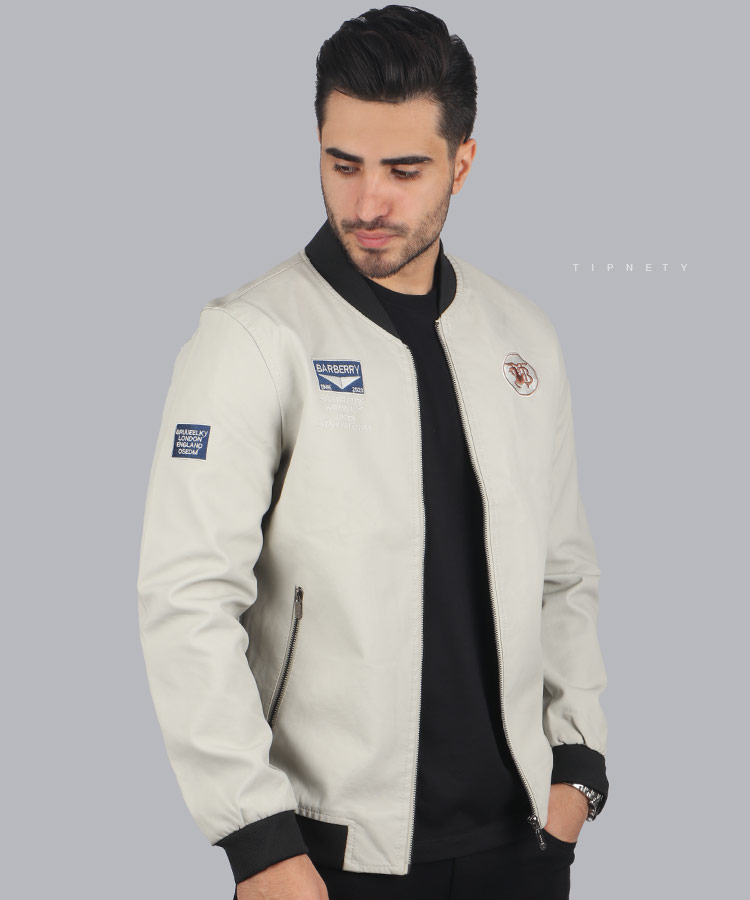 کت چرم مردانه طرح دار 2248