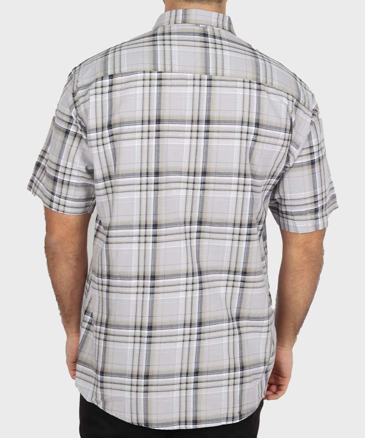             طوسی روشن پیراهن آستین کوتاه کلاسیک 0940  - تصویر 3