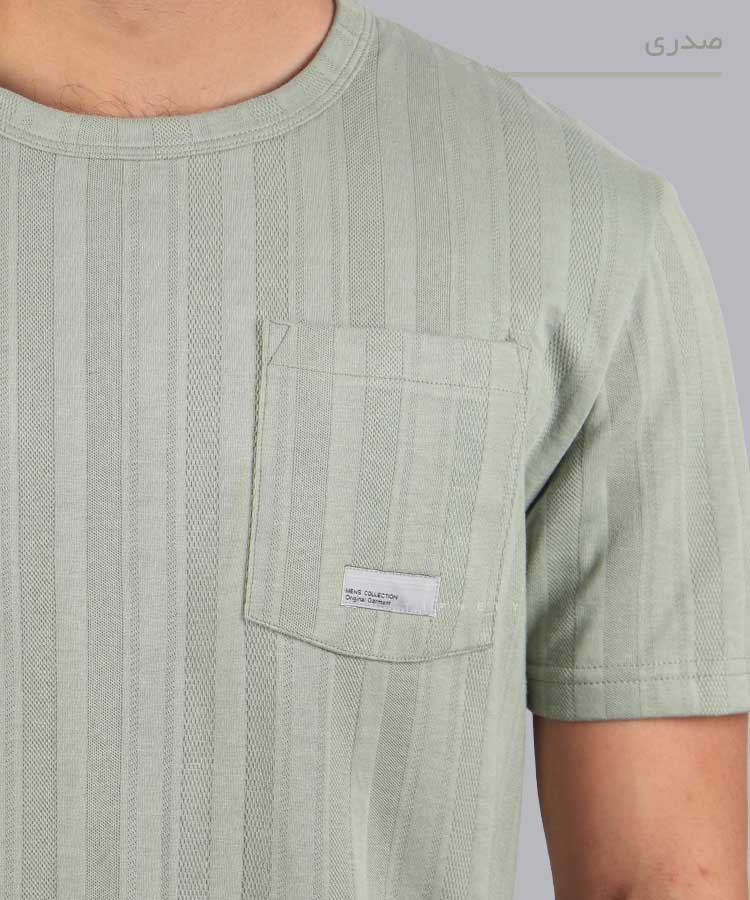                                                                                           شیری طوسی سبز مشکی صدری تیشرت لش 3201  - تصویر 4