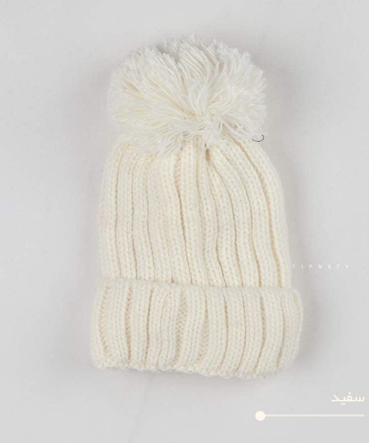                                                                         کرم مشکی سفید یاسی خردلی کلاه زمستانی 0364  - تصویر 5