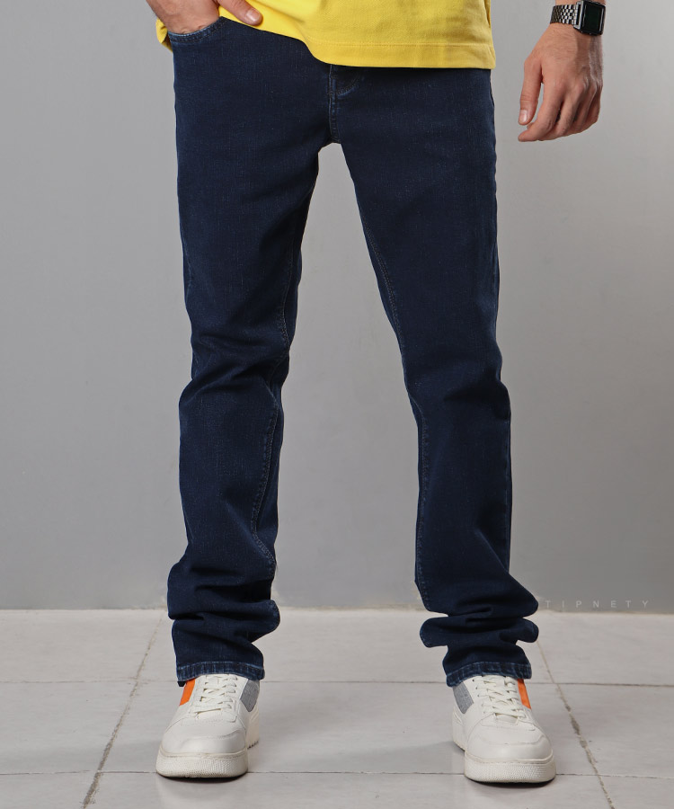                                                             ذغالی سورمه ای تینت مشکی شلوار جین اسلیم 3675  - تصویر 4