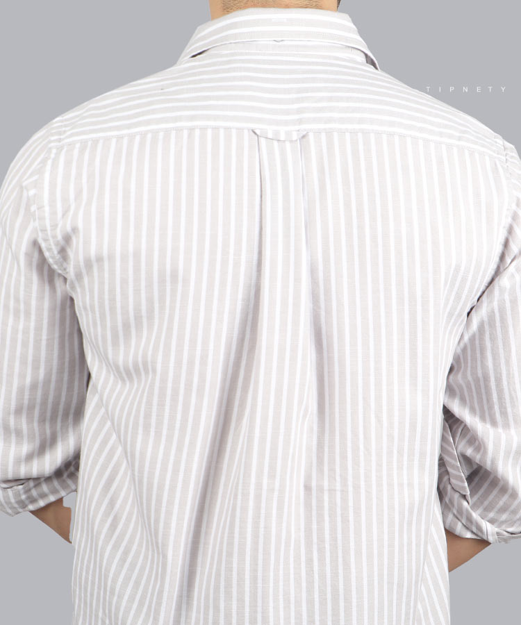                             طوسی روشن پیراهن آستین بلند کلاسیک 0986  - تصویر 5