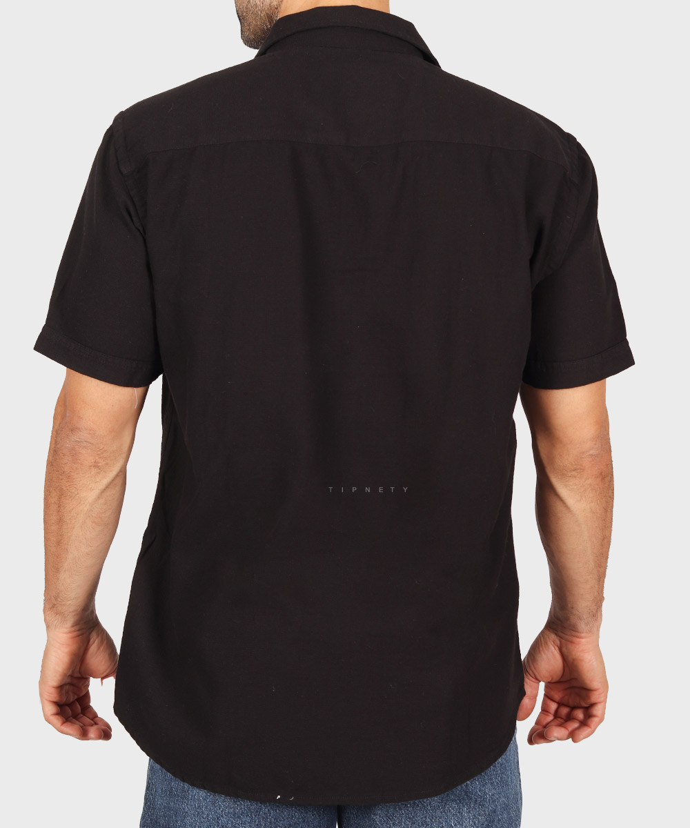         مشکی پیراهن آستین کوتاه کلاسیک 0101  - تصویر 4