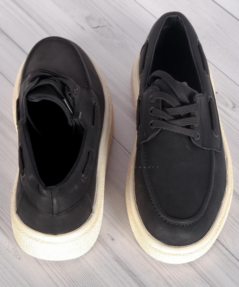 مشکی سفید کفش کالج 2771  - تصویر 3