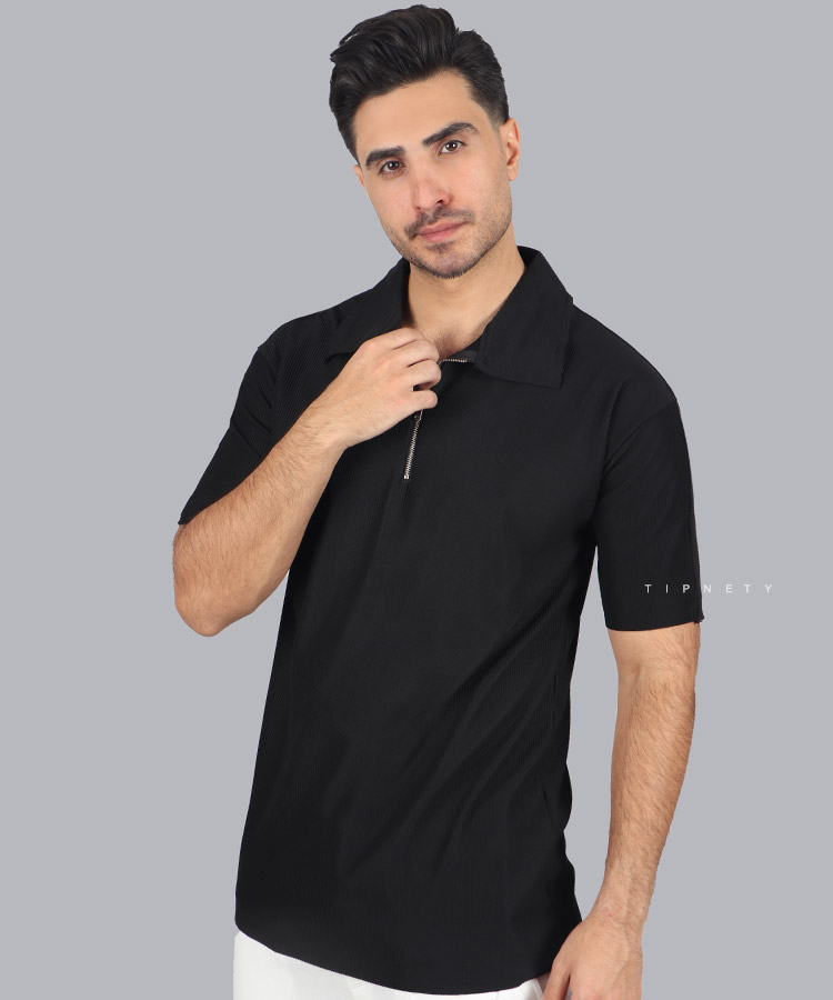                                                                                                                                                                                                                                                 کرم سفید مشکی کله غازی قهوه ای صدری طوسی تیشرت یقه دار 1703  - تصویر 14