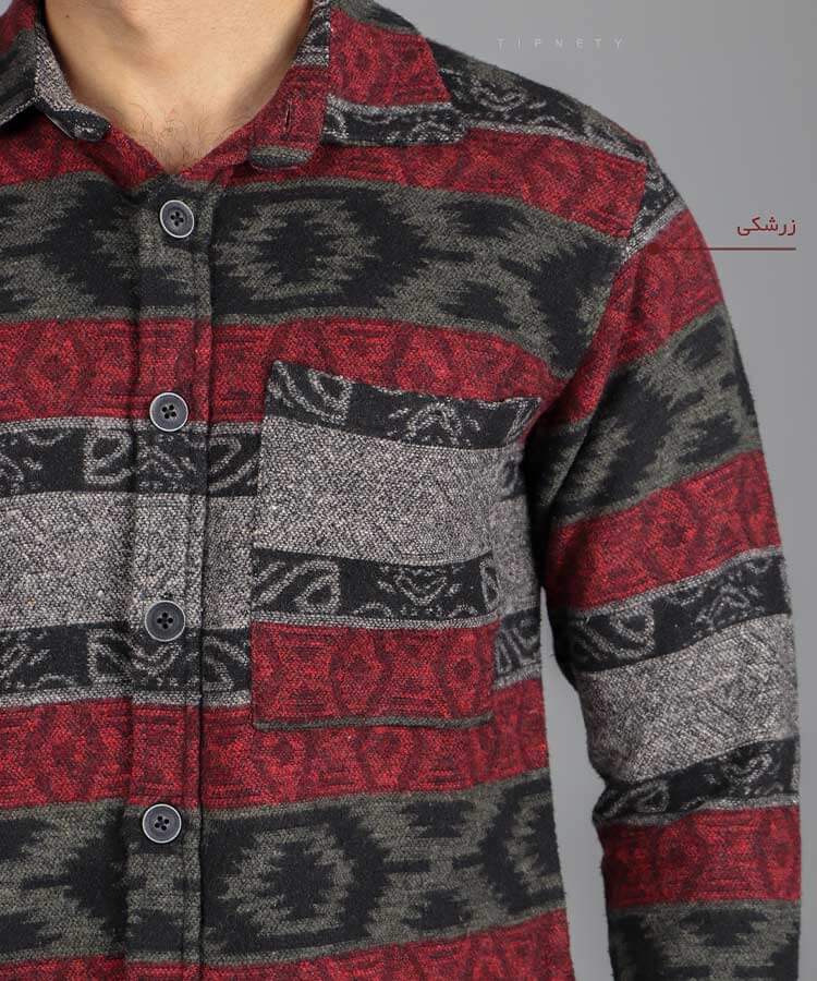                                                                                                                                                 آجری سبز زرشکی پاییزه پیراهن 0850  - تصویر 6