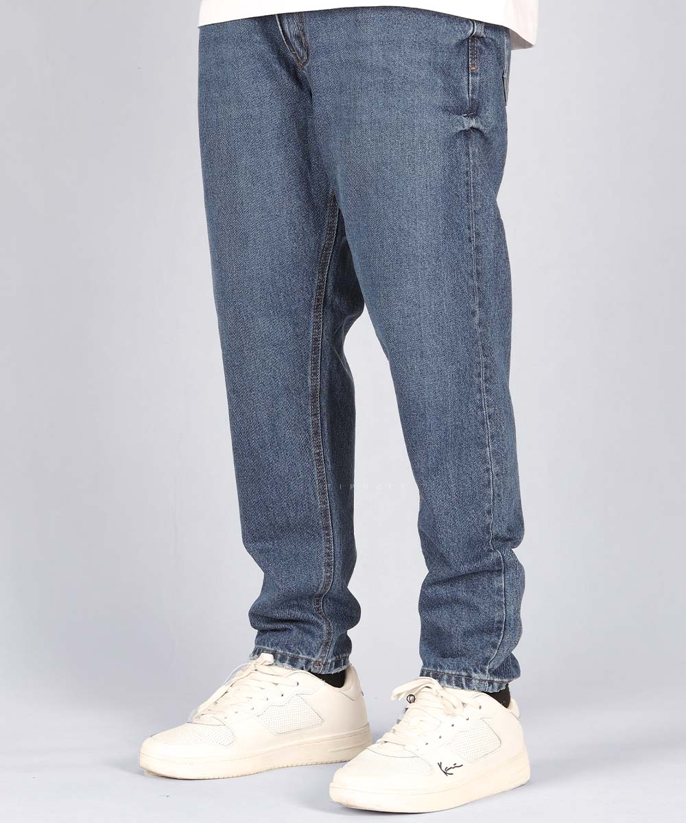             آبی تیره شلوار جین مام فیت 0320  - تصویر 3