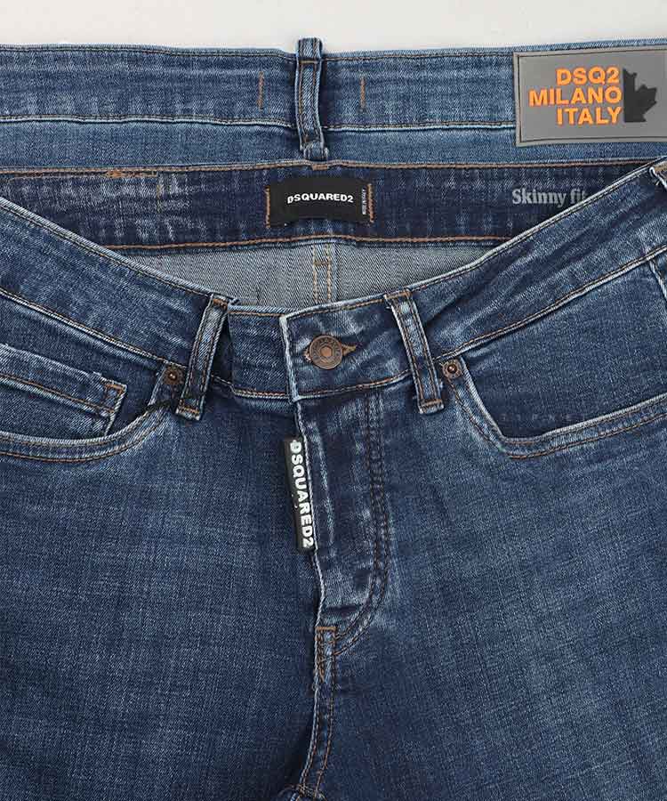   شلوار جین اسلیم 1041                               سورمه ای آبی شلوار جین اسکینی 1041  - تصویر 3