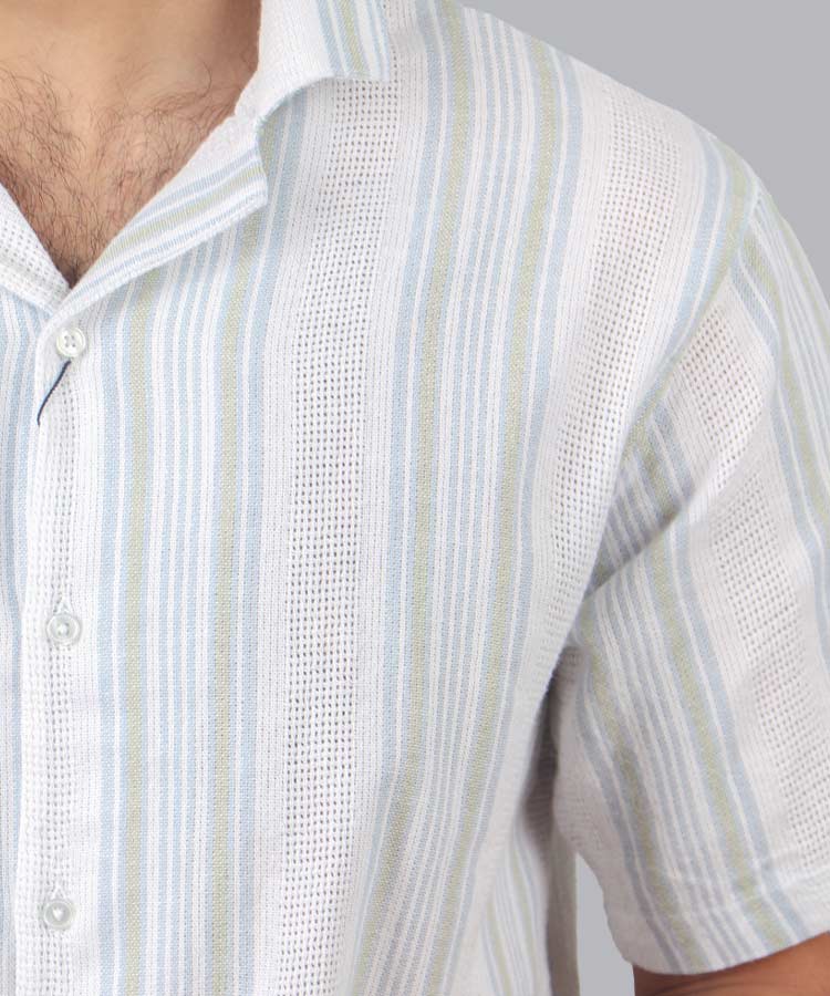 پیراهن یقه انگلیسی مردانه کنفی 1260