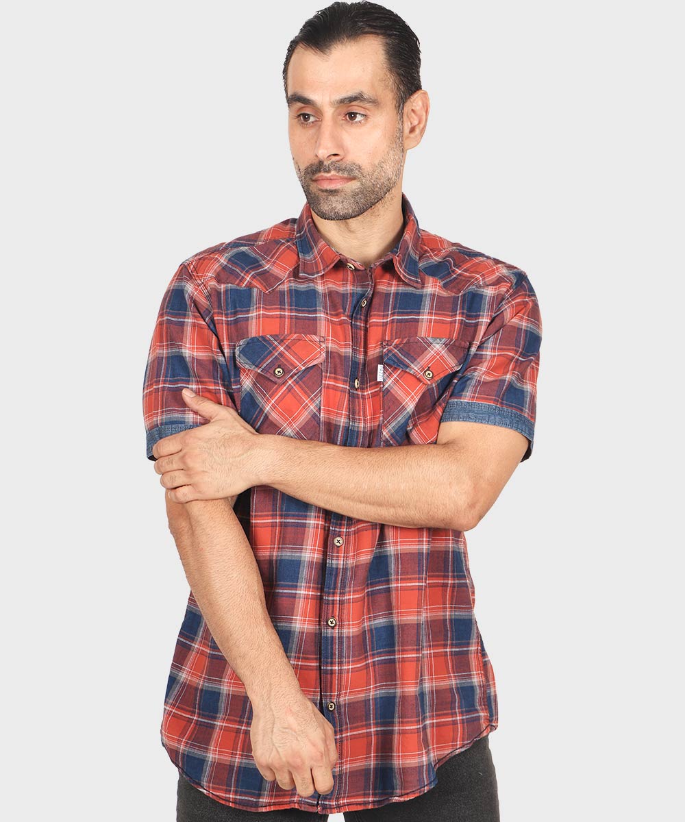                         آجری سورمه ای پیراهن آستین کوتاه فیت 0811  - تصویر 5