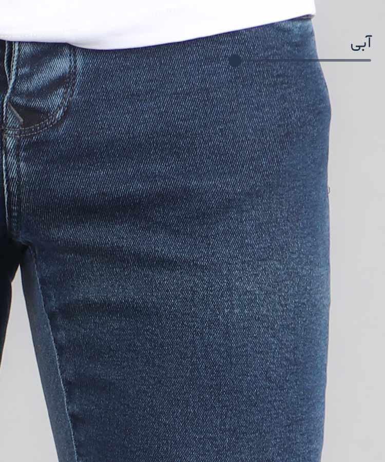 شلوار جین اسکینی مردانه آبی 3596