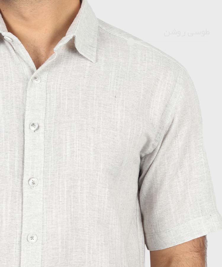                                     آبی تیره آبی روشن طوسی تیره طوسی روشن کرم پیراهن لش 4345  - تصویر 7