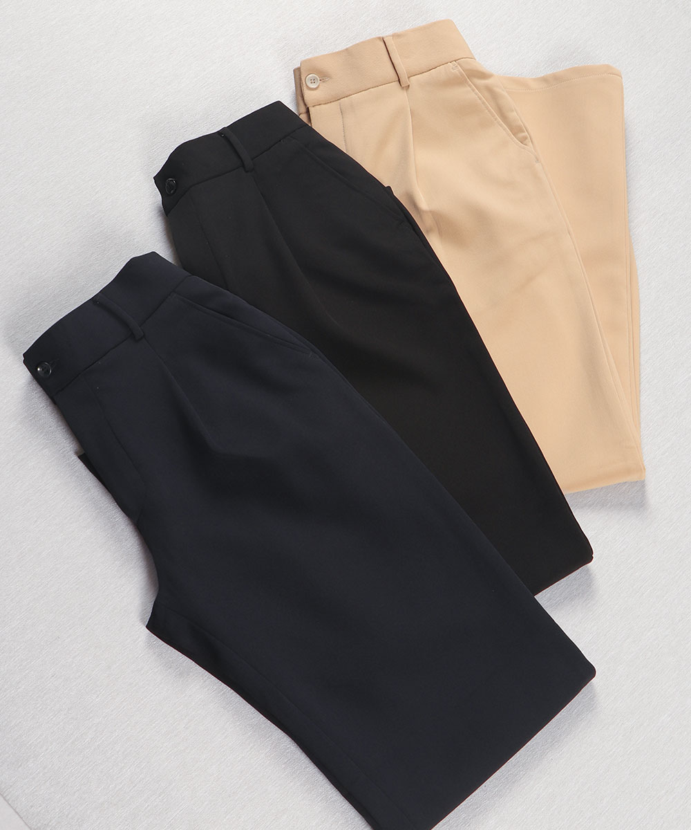                                                         سورمه ای طوسی تیره مشکی کرم شکلاتی شلوار پارچه ای بگ استایل 0921  - تصویر 13