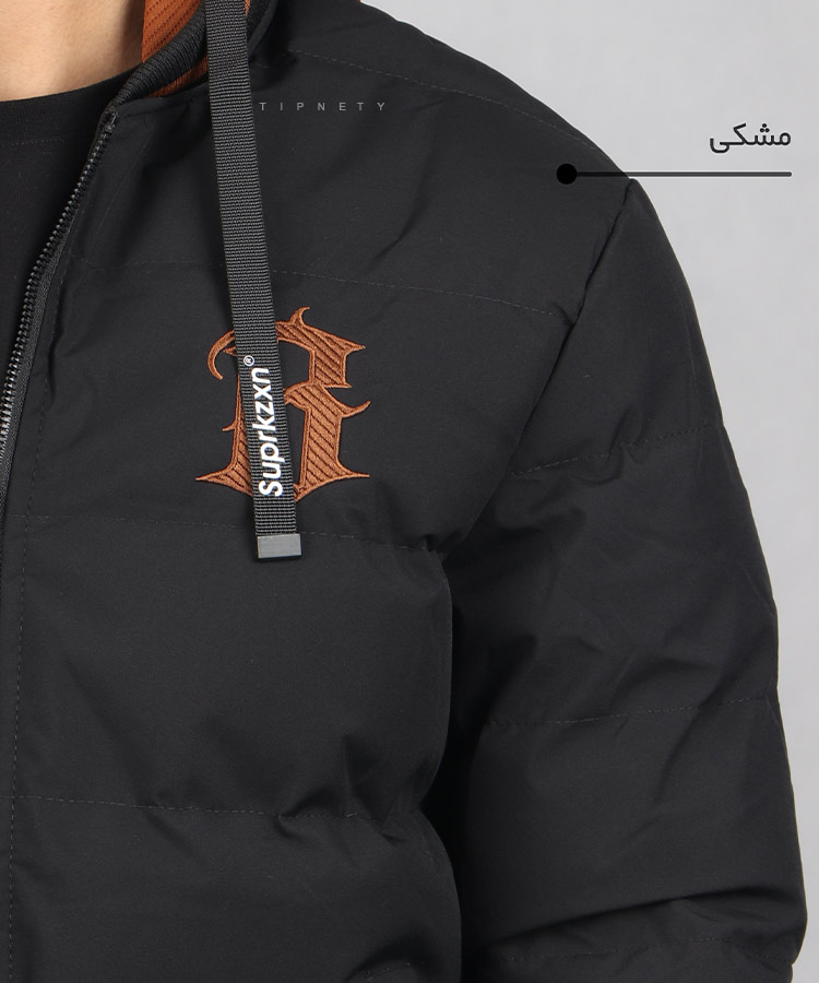                                                                                                                                                       خاکی سبز   سفید           مشکی     زمستانه کاپشن 0133  - تصویر 18