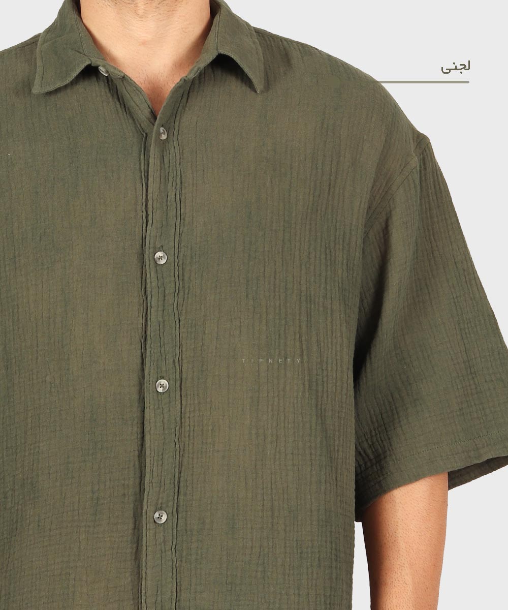                                     کرم خاکی آبی روشن سورمه ای قهوه ای مشکی لجنی پیراهن لش 2683  - تصویر 15