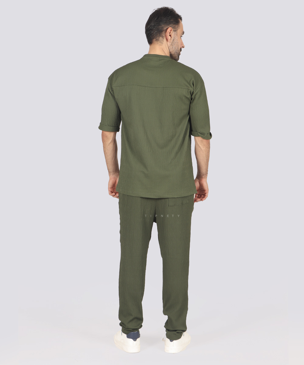     سورمه ای کرم لجنی یشمی راحتی ست 2045  - تصویر 15