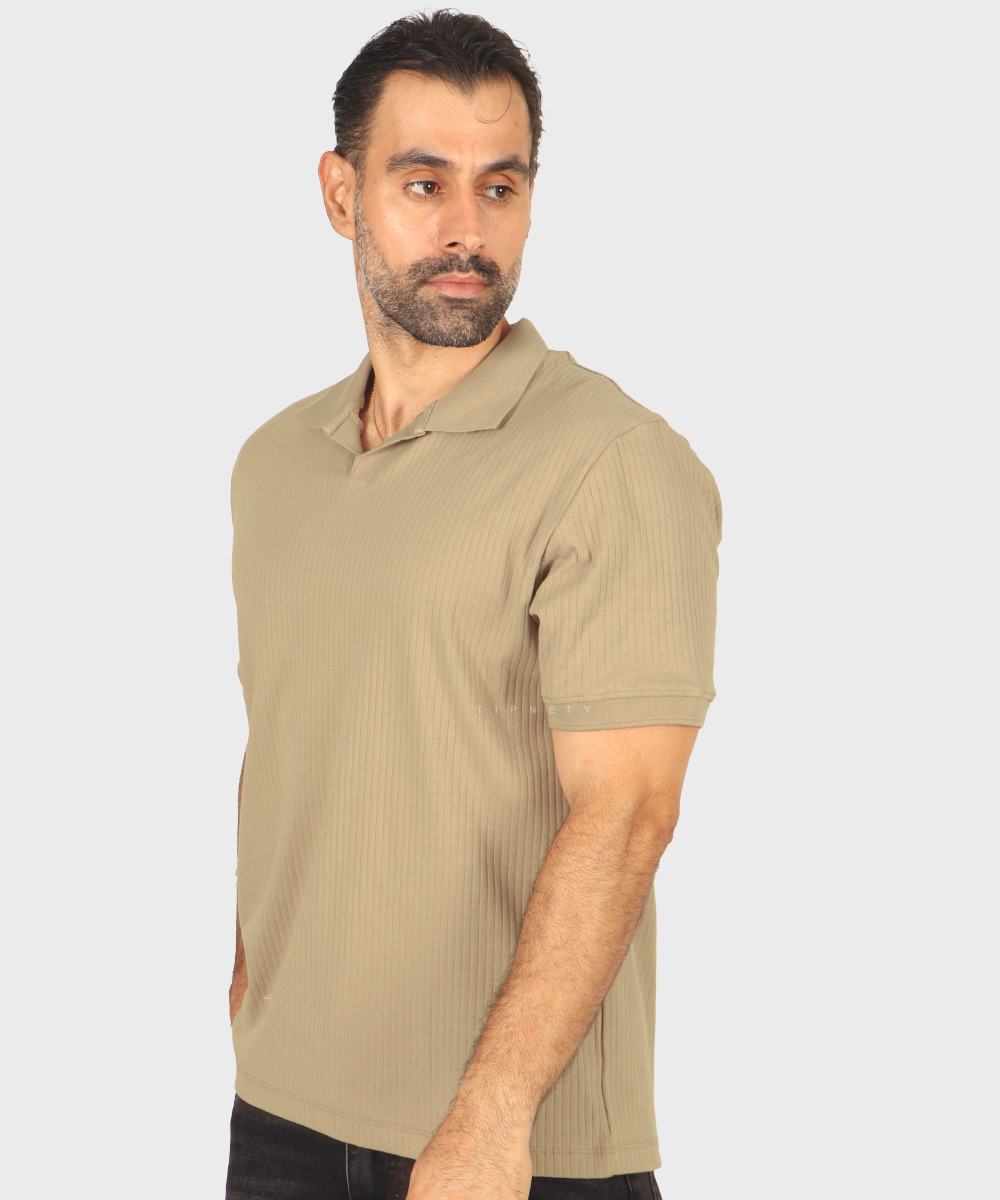                                     سورمه ای صدری آجری آبی روشن مشکی خاکی یشمی کرم تیشرت یقه دار 1756  - تصویر 3