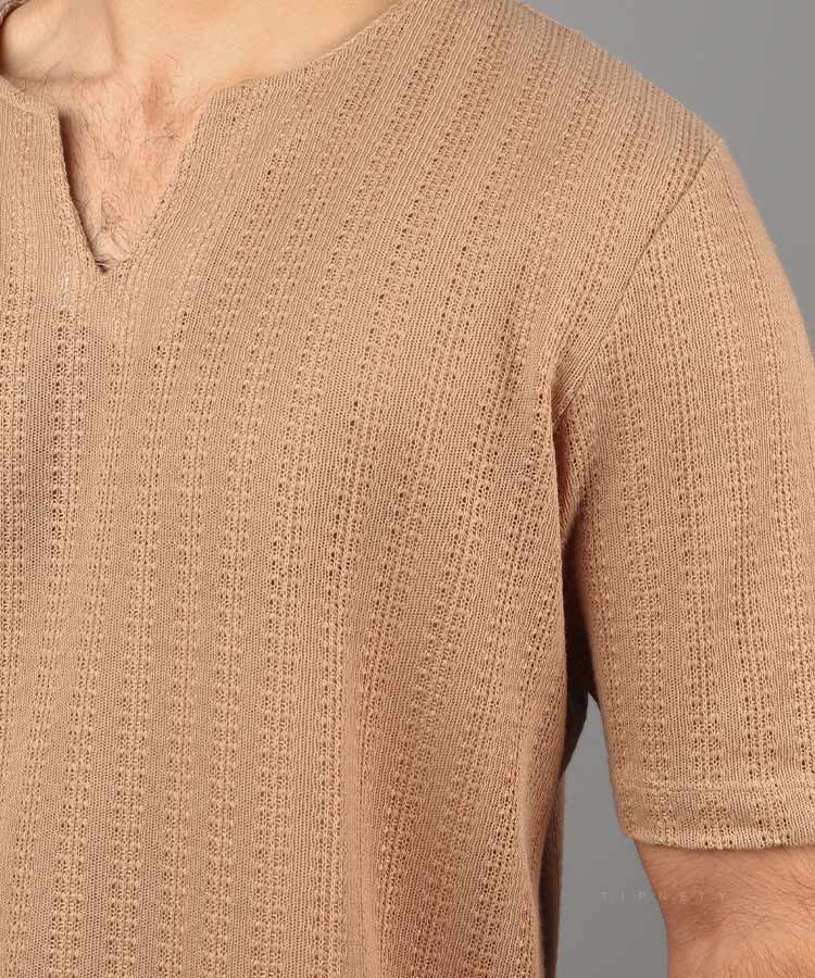                                                                                 سفید طوسی دارچینی تیشرت کوبایی 1105  - تصویر 3