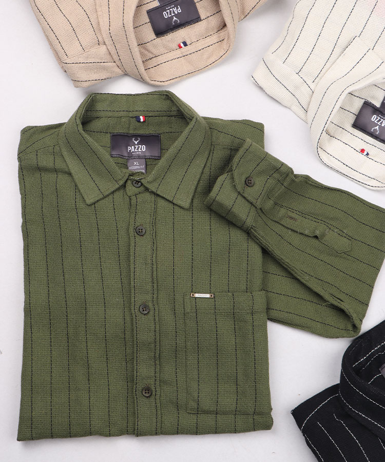 پیراهن آستین بلند لش مردانه کنفی 0825