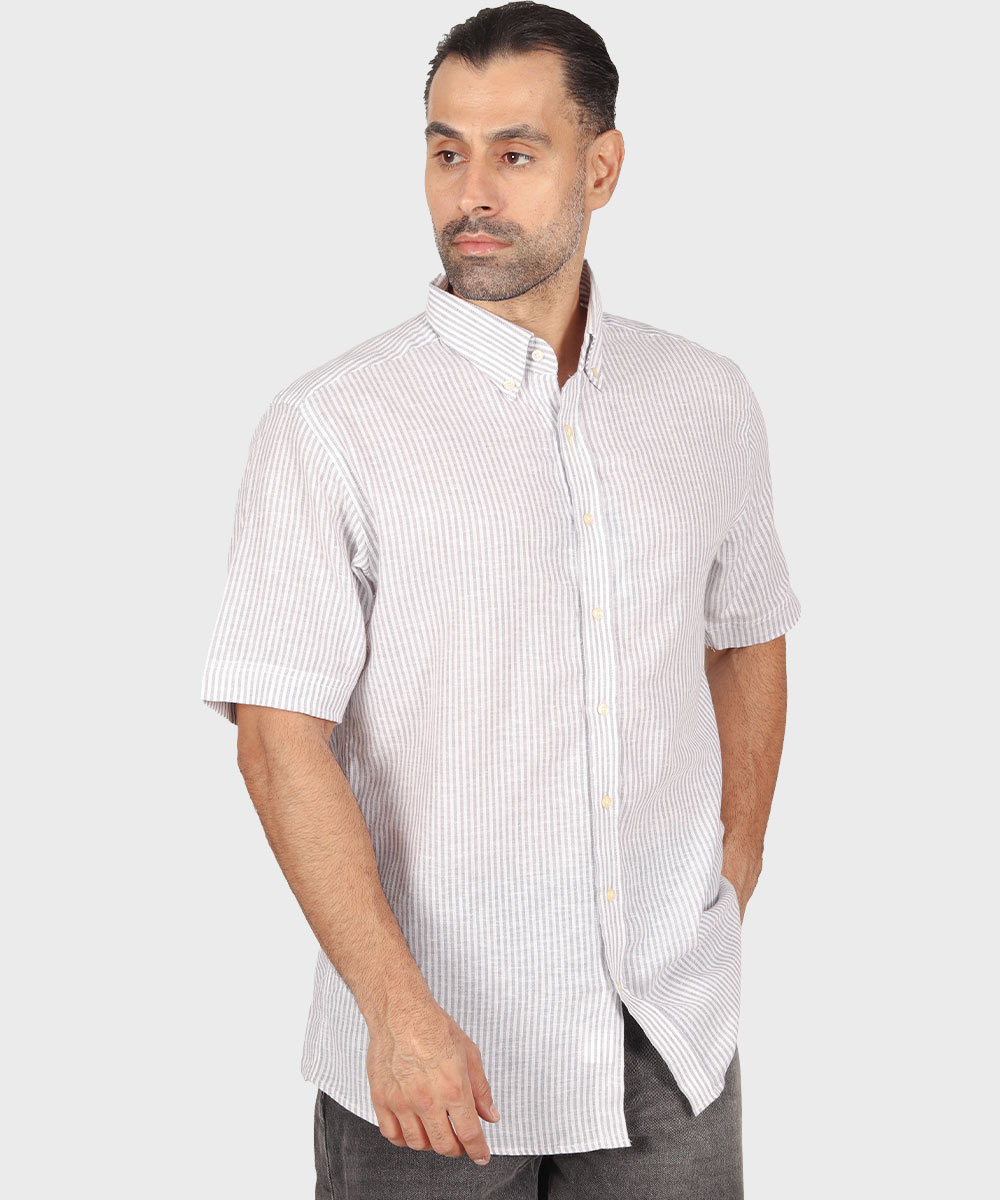 طوسی پیراهن آستین کوتاه کلاسیک 1424  - تصویر 6