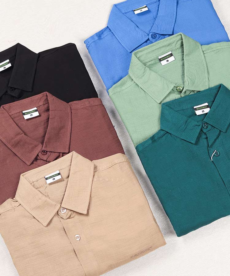 پیراهن باکسی لینن برند ماچینیست 0623