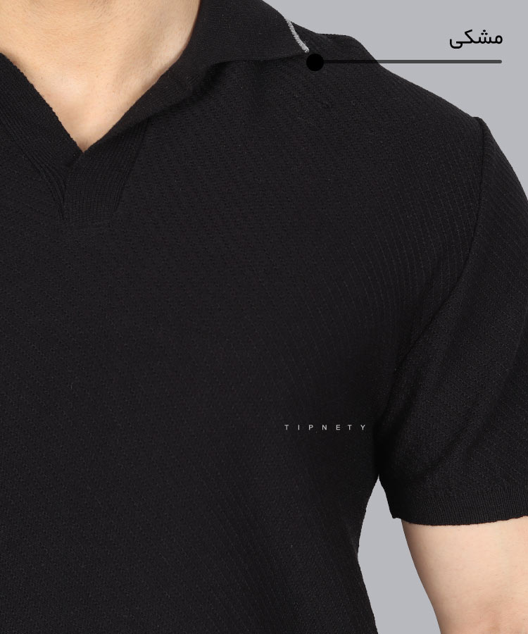                                                                                                                         مشکی سبز طوسی شیری نسکافه ای تیشرت یقه دار 3212  - تصویر 11