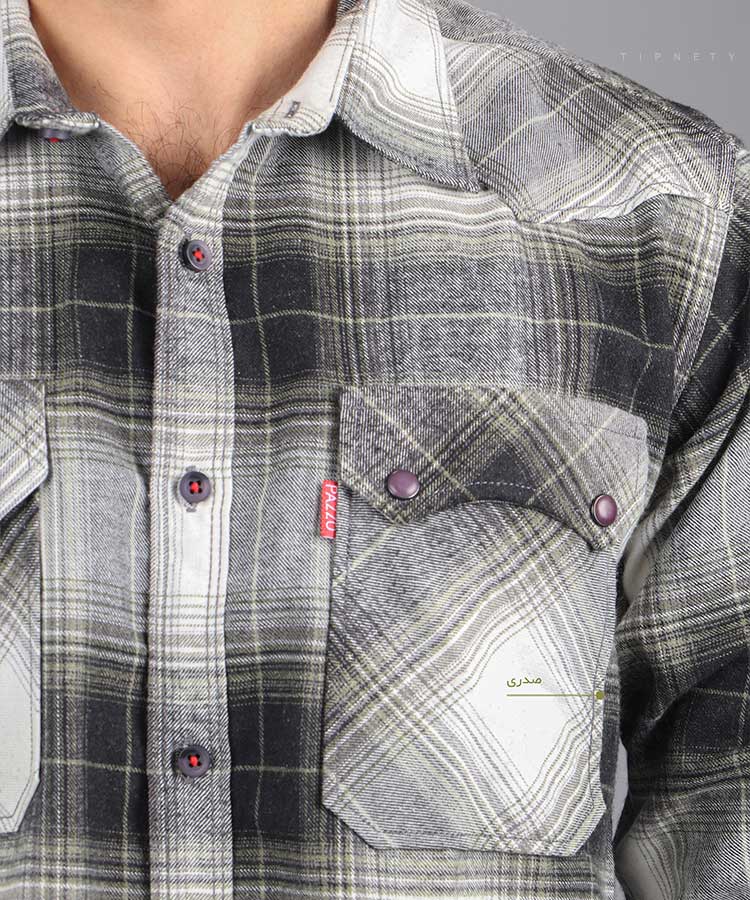                                                                                                                                                                 مشکی زرد شکلاتی آجری آبی ذغالی صدری پاییزه پیراهن 0781  - تصویر 4