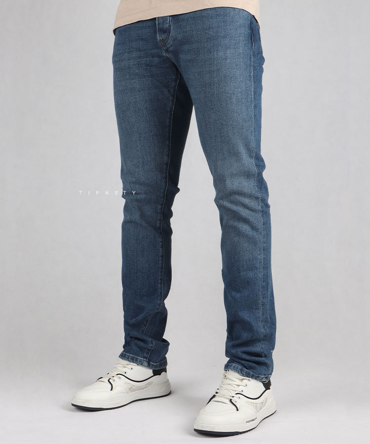 شلوار جین اسلیم مردانه آبی 6036