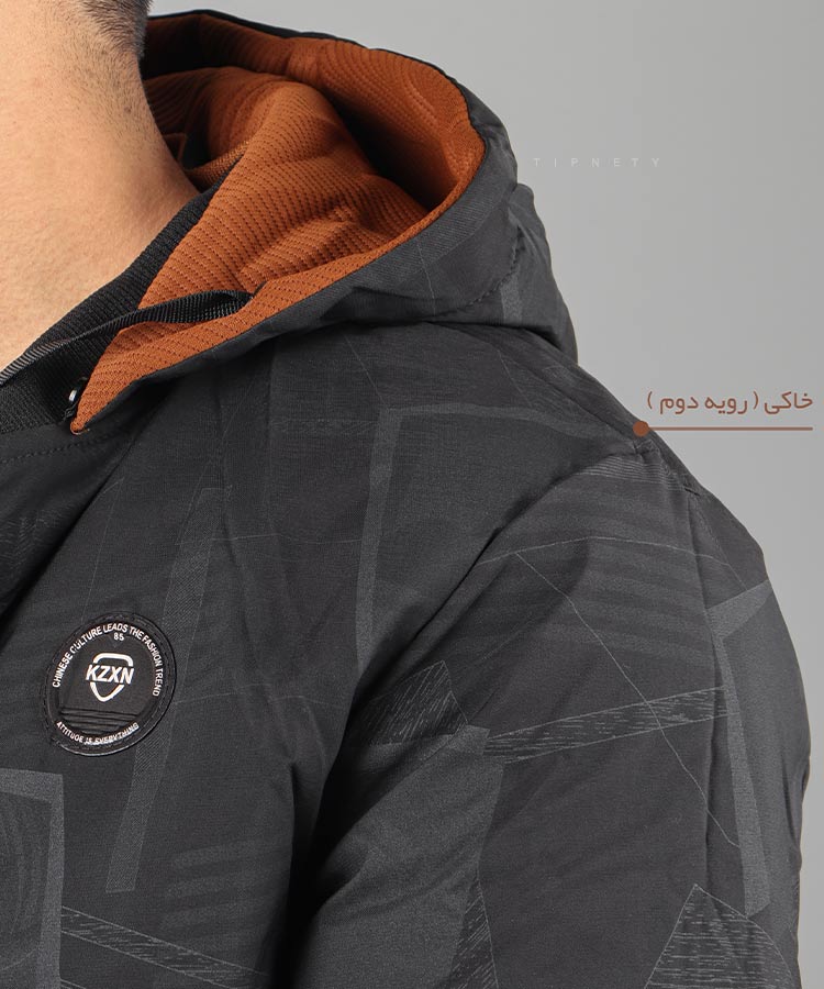                                                                                                                                                                           خاکی سبز   سفید           مشکی     زمستانه کاپشن 0133  - تصویر 14