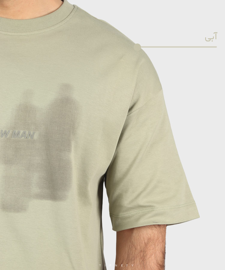                                                             آبی کرم مشکی پسته ای دودی تیشرت لش 1185  - تصویر 5