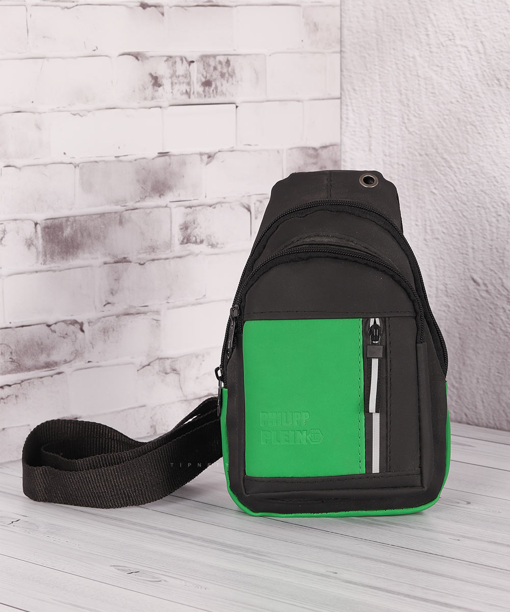 سورمه ای طوسی سبز کیف دوشی 4559  - تصویر 3