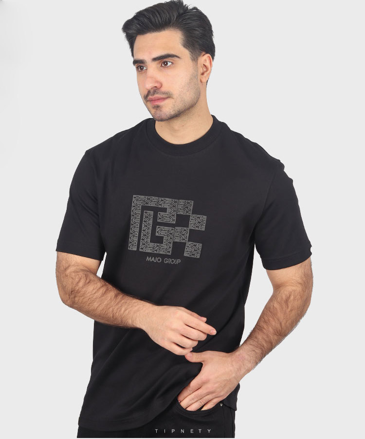                             مشکی یشمی طوسی شیری آبی روشن شکلاتی تیشرت لش 3250  - تصویر 4