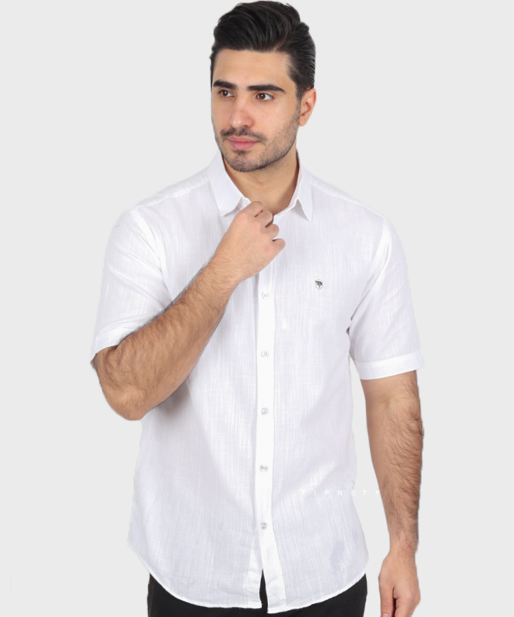                     لجنی زیتونی سبز آبی روشن آبی تیره سفید صدری سورمه ای خاکی پیراهن آستین کوتاه فیت 0876  - تصویر 8