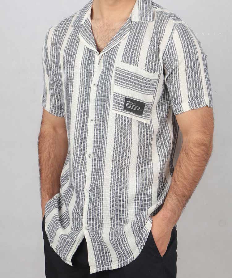                                                                         نفتی آبی سبز کرم کالباسی پیراهن لش 0685  - تصویر 7