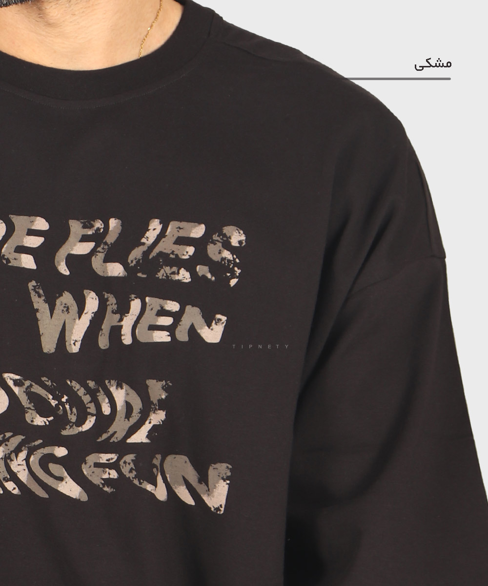                                     خاکی مشکی صورتی یشمی سفید تیشرت لش 1728  - تصویر 8