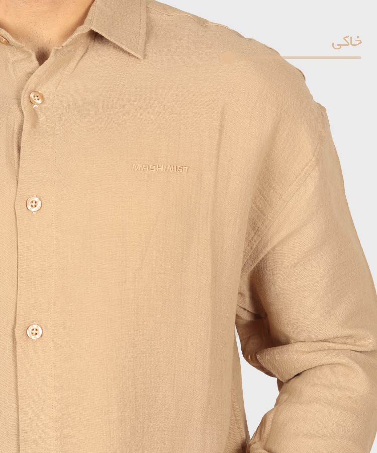                             مشکی   سفید                             آبی روشن خاکی پیراهن لش 0641  - تصویر 3