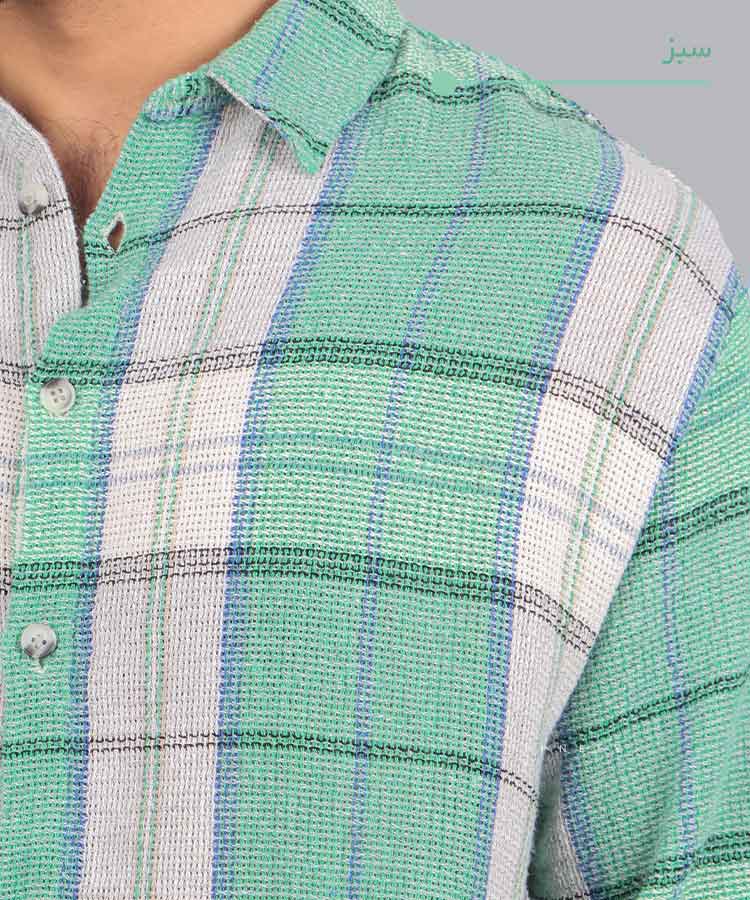                                                                       آبی سبز طوسی مشکی پیراهن لش 2043  - تصویر 4