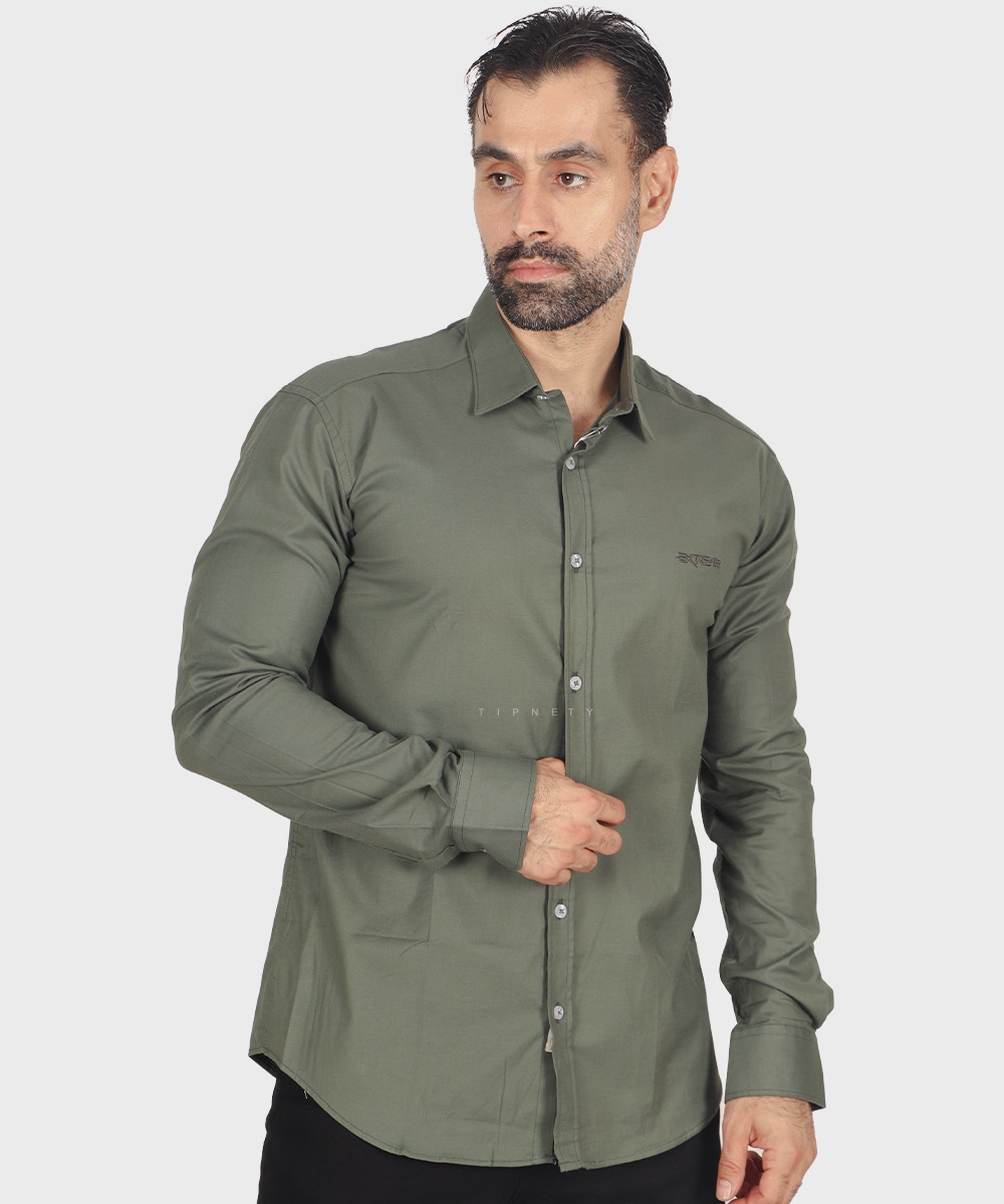                                                         طوسی تیره سورمه ای آبی روشن طوسی روشن سفید لجنی پیراهن آستین بلند فیت 0671  - تصویر 3