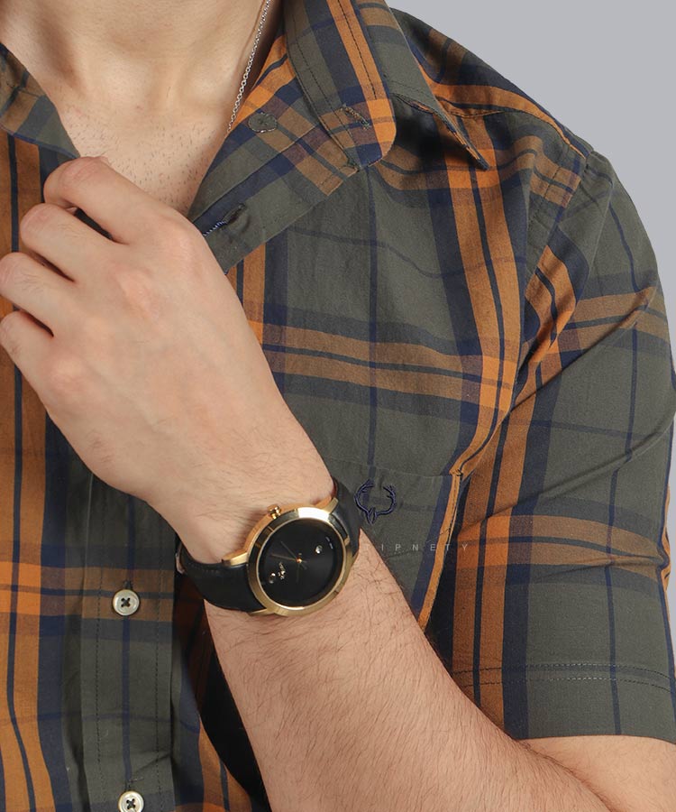 پیراهن آستین کوتاه مردانه مجلسی 4362