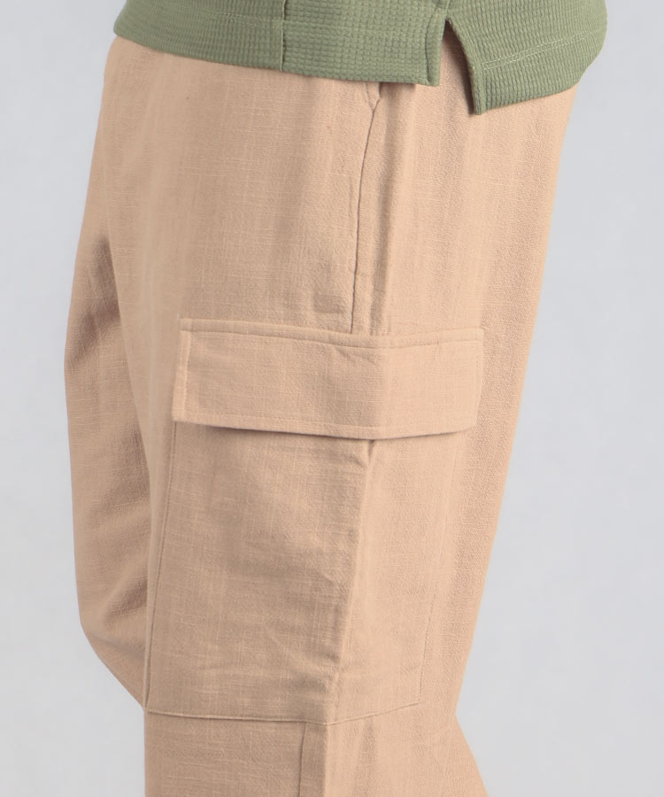                                                                                                 کرم مشکی سبز   شلوار پارچه ای لینن 0346  - تصویر 3